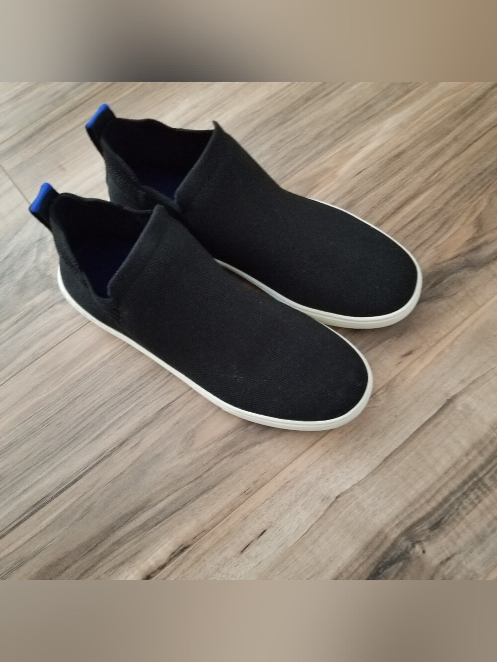 Rothy’s The Chelsea Womens Size 8.5 Black Knit Pull On Comfort Sneaker Boots
